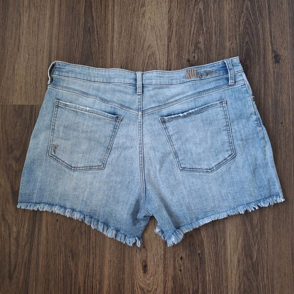 💙 Kut from the Kloth Kat High Rise Shorts Size 14 Denim Jeans Country Casual - Picture 7 of 8